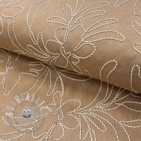 Tessuto scamosciato Tape flower beige