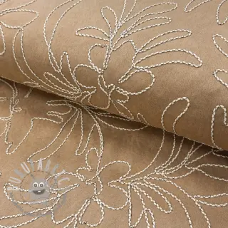Tessuto scamosciato Tape flower beige