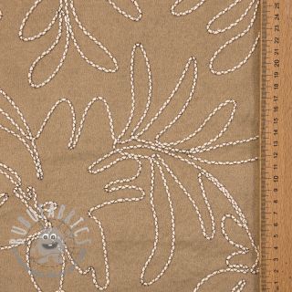 Tessuto scamosciato Tape flower beige