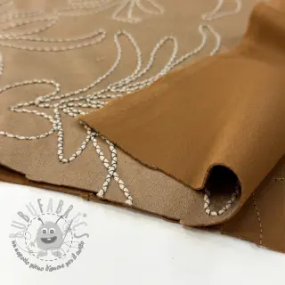 Tessuto scamosciato Tape flower beige