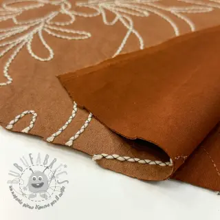 Tessuto scamosciato Tape flower cinnamon