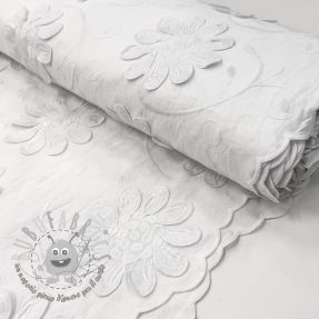 Tessuto di cotone EMBROIDERY Bellagio white