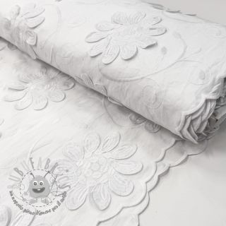Tessuto di cotone EMBROIDERY Bellagio white