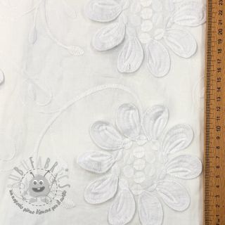 Tessuto di cotone EMBROIDERY Bellagio white