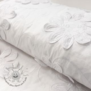 Tessuto di cotone EMBROIDERY Bellagio white