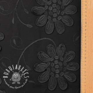 Tessuto di cotone EMBROIDERY Bellagio black