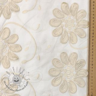 Tessuto di cotone EMBROIDERY Bellagio cream