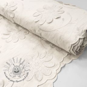 Tessuto di cotone EMBROIDERY Bellagio off white