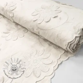 Tessuto di cotone EMBROIDERY Bellagio off white