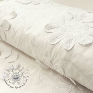 Tessuto di cotone EMBROIDERY Bellagio off white