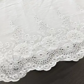 Tessuto di cotone EMBROIDERY Leon border