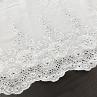 Tessuto di cotone EMBROIDERY Leon border