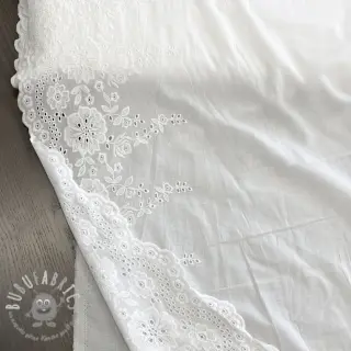 Tessuto di cotone EMBROIDERY Leon border