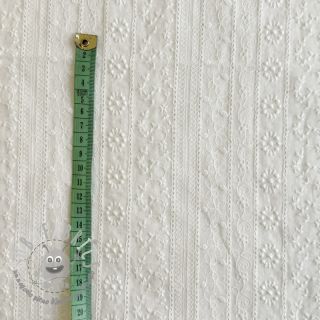 Tessuto di cotone EMBROIDERY Pattern white