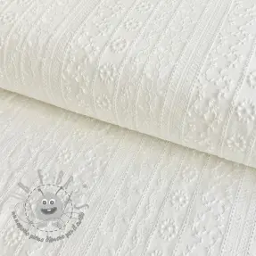 Tessuto di cotone EMBROIDERY Pattern white