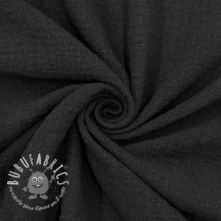 Tessuto di cotone SLUB WASHED black