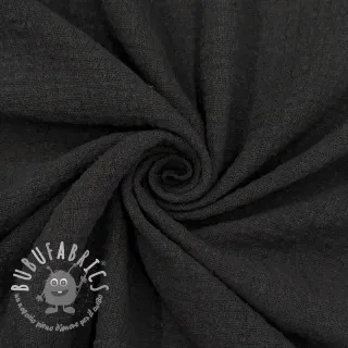 Tessuto di cotone SLUB WASHED black