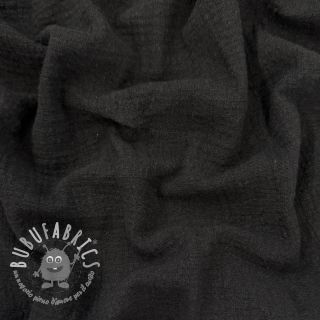 Tessuto di cotone SLUB WASHED black