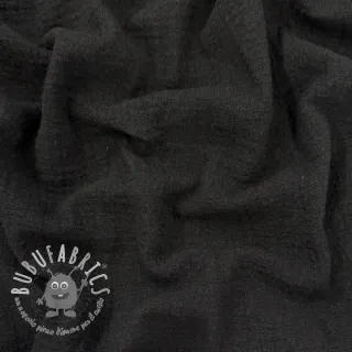 Tessuto di cotone SLUB WASHED black