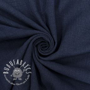Tessuto di cotone SLUB WASHED navy