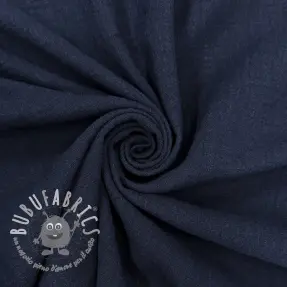Tessuto di cotone SLUB WASHED navy