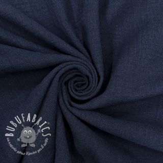 Tessuto di cotone SLUB WASHED navy