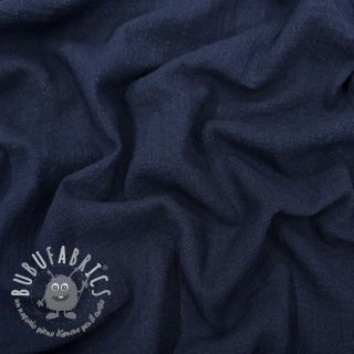 Tessuto di cotone SLUB WASHED navy