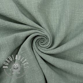 Tessuto di cotone SLUB WASHED old green