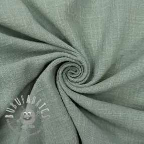Tessuto di cotone SLUB WASHED old green