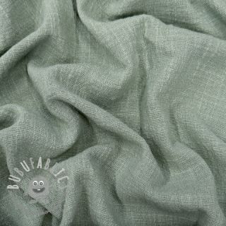 Tessuto di cotone SLUB WASHED old green