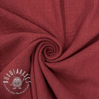 Tessuto di cotone SLUB WASHED wine red