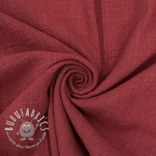 Tessuto di cotone SLUB WASHED wine red