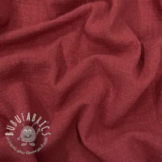 Tessuto di cotone SLUB WASHED wine red