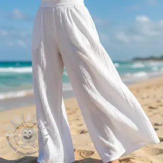 Tessuto di cotone WASHED white