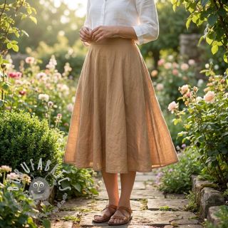 Tessuto di cotone WASHED cinnamon