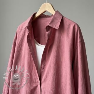 Tessuto di cotone WASHED dark blush