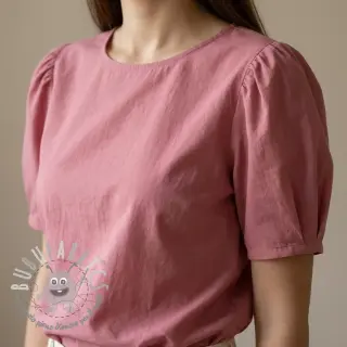 Tessuto di cotone WASHED dark blush