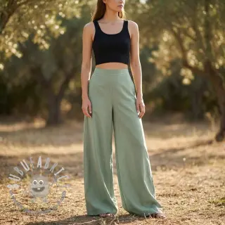 Tessuto di cotone WASHED old green