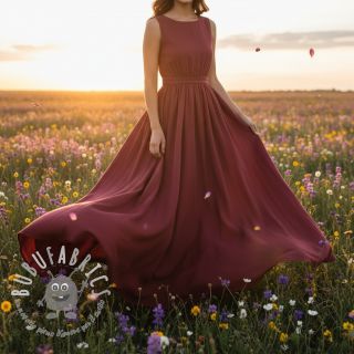 Tessuto di cotone SLUB WASHED wine red