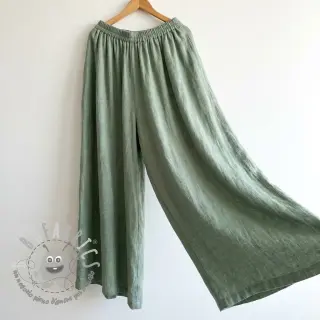 Tessuto di cotone SLUB WASHED old green