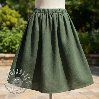 Tessuto di cotone SLUB WASHED army green