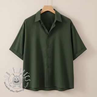 Tessuto di cotone SLUB WASHED army green