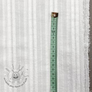 Tessuto di cotone DOBBY Stripe off white