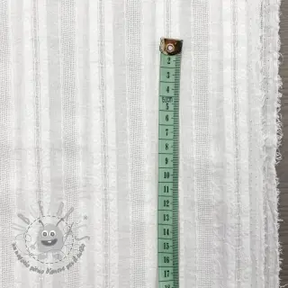 Tessuto di cotone DOBBY Stripe off white