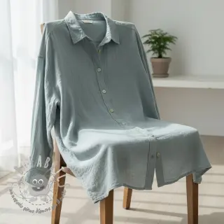 Tessuto di cotone SLUB WASHED blue