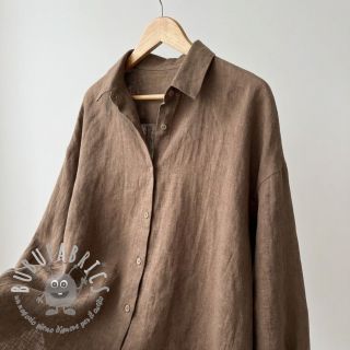 Tessuto di cotone SLUB WASHED taupe