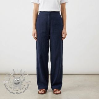 Tessuto di cotone SLUB WASHED navy