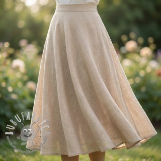 Tessuto di cotone SLUB WASHED beige