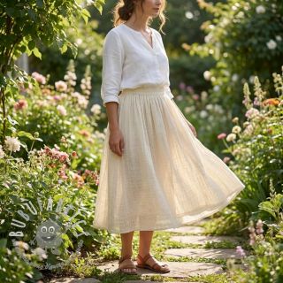 Tessuto di cotone SLUB WASHED SIMPLY NATURAL