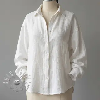 Tessuto di cotone SLUB WASHED off white